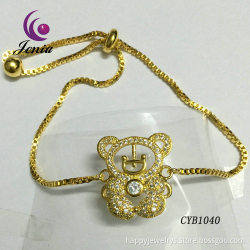 Jenia Wholesale Fashion Charm Bracelet,Rose Gold Plated Chain Bracelet
